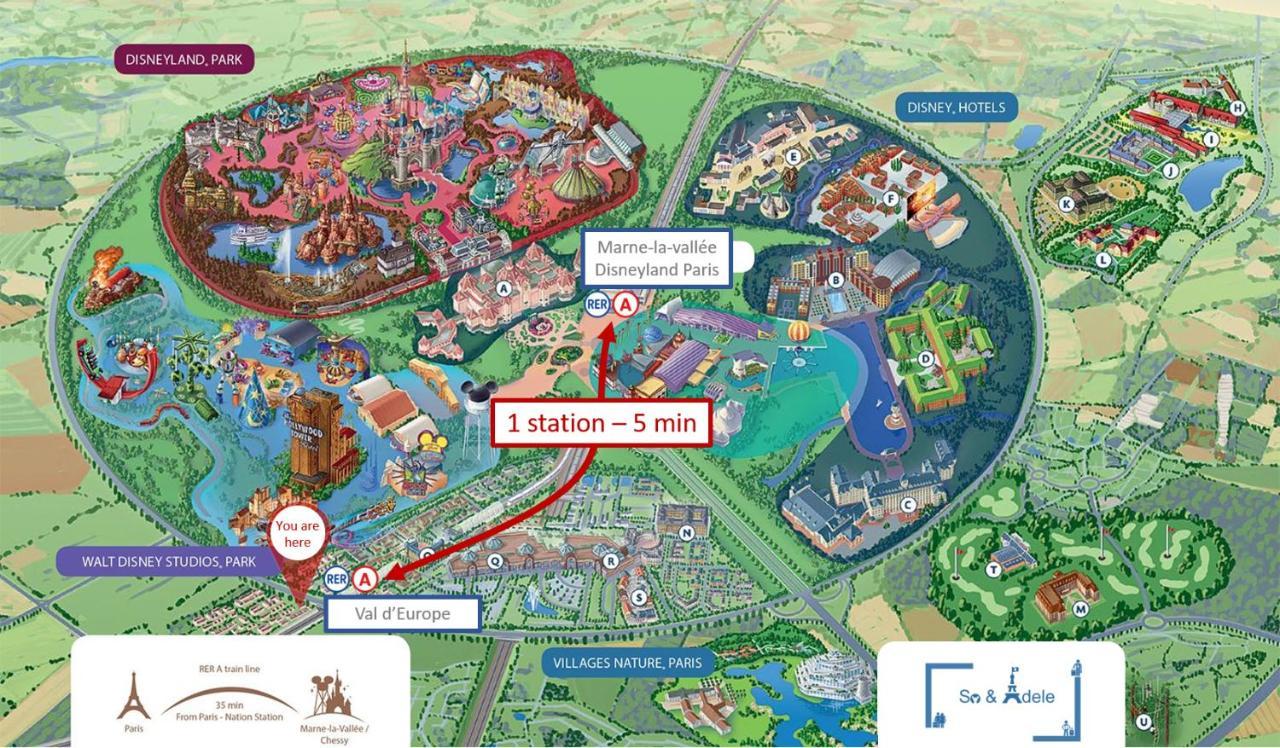 Apartment Virtuose - Disneyland Paris 5Min - Train Station 250M Montevrain Ngoại thất bức ảnh